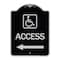 Signmission Access W/ Updated Isaand Left Arrow Heavy-Gauge Aluminum Architectural Sign, 24" H, BS-1824-24358 A-DES-BS-1824-24358 - alternate 1